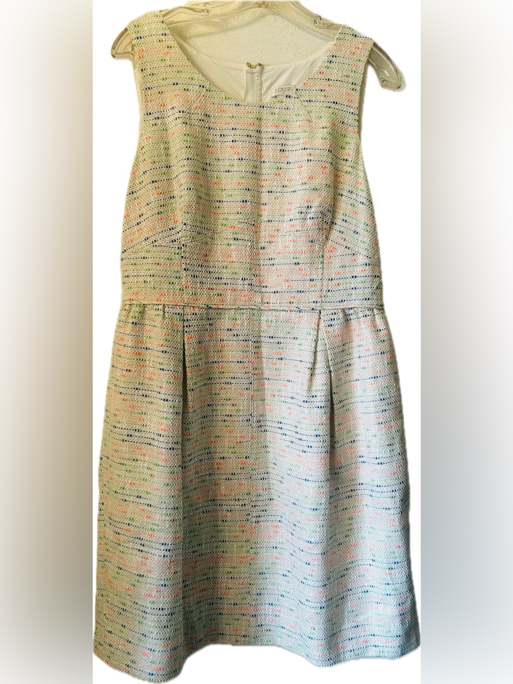 J.Crew Confetti Tweed Dress Cream & Multicolor Size 12 NWT